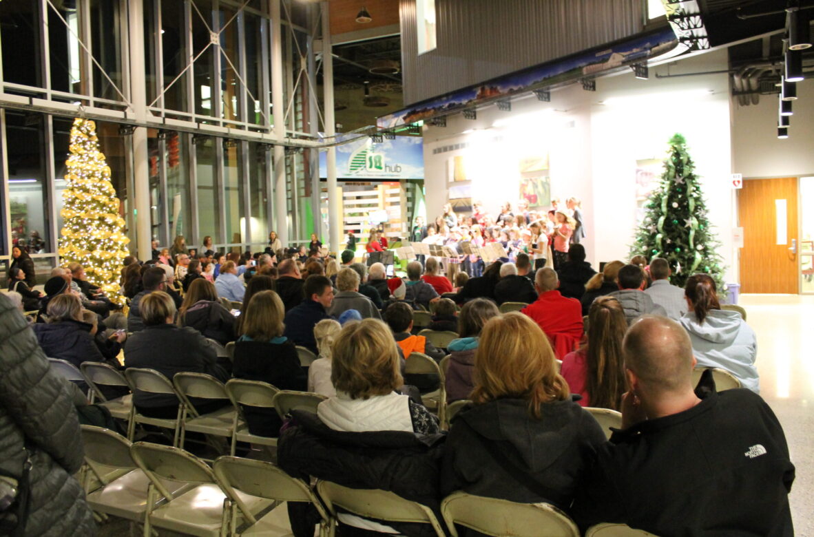 Christmas concert inside Agroliquid office